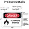 Signmission Flammable Storage Danger Sign, Vinyl Decal, 10in W x 7in L, 2PK OS-2PACK-DS-D-710-L-2015 - alternate 2
